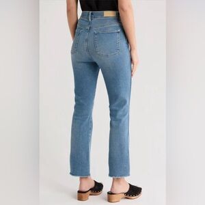 7 For All Mankind Luxe Vintage High Waisted Slim Kick Jeans, Cut Off Hem, 25